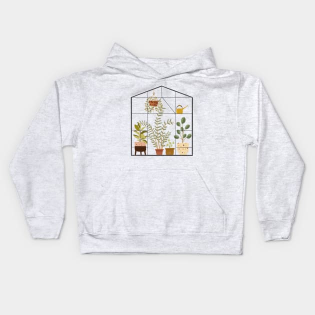 Greenhouse Kids Hoodie by Carlotta Illustration